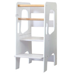 Детский стульчик Ingvart Step, 85x38x45 см, белый цена и информация | Детские столы и стулья | pigu.lt