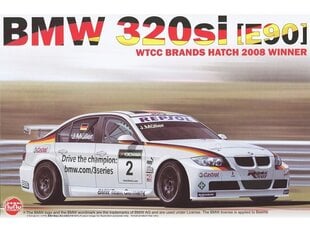 Сборная пластиковая модель. NuNu - BMW 320si E90 2008 WTCC Brands Hatch Winner, 1/24, 24037 цена и информация | Конструкторы и кубики | pigu.lt