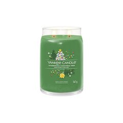 Yankee Candle Aromatinė žvakė Signatūrinė stiklinė didelė "Shimmering Christmas Tree" 567 g kaina ir informacija | Žvakės, Žvakidės | pigu.lt