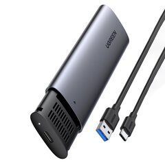 Kietojo disko korpusas, Ugreen CM4001, M.2 B-Key SATA 3.0, pilkos spalvos kaina ir informacija | USB laikmenos | pigu.lt