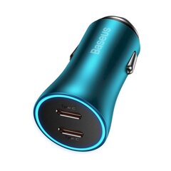 Автомобильное зарядное устройство, Baseus Pro CCJDZ-CC1, 2x USB-C, 40 Вт, синий цена и информация | Автомобильные электропринадлежности 12V | pigu.lt