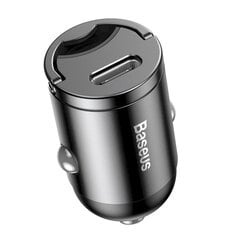 Mini išmanusis automobilinis įkroviklis, Baseus Tiny Star PPS1, USB-C, 30 W., pilkos spalvos kaina ir informacija | Automobilių 12V el. priedai | pigu.lt