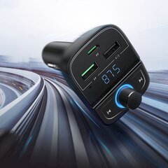 FM siųstuvas MP3, Bluetooth 5.0, automobilinis įkroviklis, 3x USB TF, micro SD, juodas kaina ir informacija | Automobilių 12V el. priedai | pigu.lt