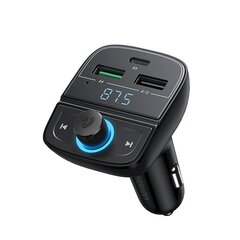 FM siųstuvas MP3, Bluetooth 5.0, automobilinis įkroviklis, 3x USB TF, micro SD, juodas kaina ir informacija | Automobilių 12V el. priedai | pigu.lt