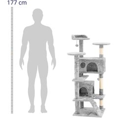 Когтеточка для кошек с 2 мячиками, Uniprodo UNI_CT_031, 49 см. x 49 см. x 137 см. цена и информация | Когтеточки | pigu.lt