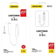 Garso adapteris iPhone ausinėms iš Lightning į 3,5 mm., mini lizdą, baltas kaina ir informacija | Adapteriai, USB šakotuvai | pigu.lt