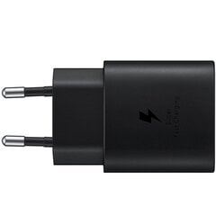 Быстрое зарядное устройство, Samsung EP-TA800NBEGEU1, SFC 3.0, 2 5 Вт, 3A, USB-C, черный цена и информация | Зарядные устройства для телефонов | pigu.lt