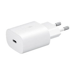 Быстрое зарядное устройство, Samsung EP-TA800NWEGEU1, SFC 3.0, 2 5 Вт., 3A, USB-C, белый цена и информация | Зарядные устройства для телефонов | pigu.lt