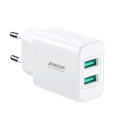 Зарядное устройство, Joyroom JR-TCN041, 2x USB-A, 10,5 Вт, 2,1A., белый цена и информация | Зарядные устройства для телефонов | pigu.lt