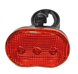 Galinė lempa Azimut Oval 3LED, raudona цена и информация | Велосипедные фонари, отражатели | pigu.lt