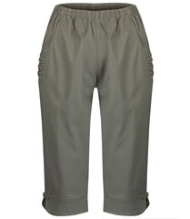Patogios, elastingos 3/4 ilgio kelnės su elastine juostele, plius dydis DORIS цена и информация | Женские брюки | pigu.lt