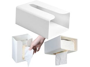 Pakabinama servetėlių dėžutė, balta kaina ir informacija | Virtuvės įrankiai | pigu.lt
