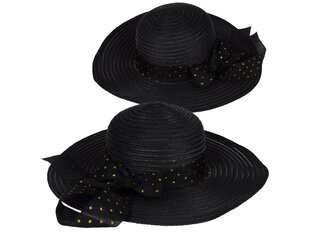 Moterų paplūdimio skrybėlė šiaudų vasaros juosta 8449 kaina ir informacija | Kepurės moterims | pigu.lt
