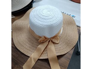 Moterų paplūdimio skrybėlė šiaudų juosta vasara 8453 kaina ir informacija | Kepurės moterims | pigu.lt