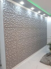 3d lubų apdailos plokštės deccart ametyst pilka 3m2 - už 12 vnt. kaina ir informacija | Lubų, sienų dekoro elementai | pigu.lt