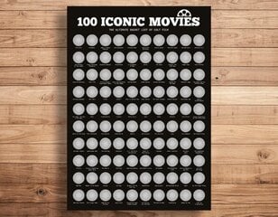 Nutrinama kortelė 100 Iconic Movies, juoda, 1 vnt. kaina ir informacija | Žemėlapiai | pigu.lt