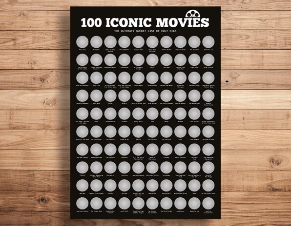 Nutrinama kortelė 100 Iconic Movies, juoda, 1 vnt. цена и информация | Žemėlapiai | pigu.lt