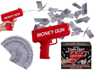 Pinigų pistoletas su banknotais, raudonas, 1 vnt. kaina ir informacija | Kitos originalios dovanos | pigu.lt