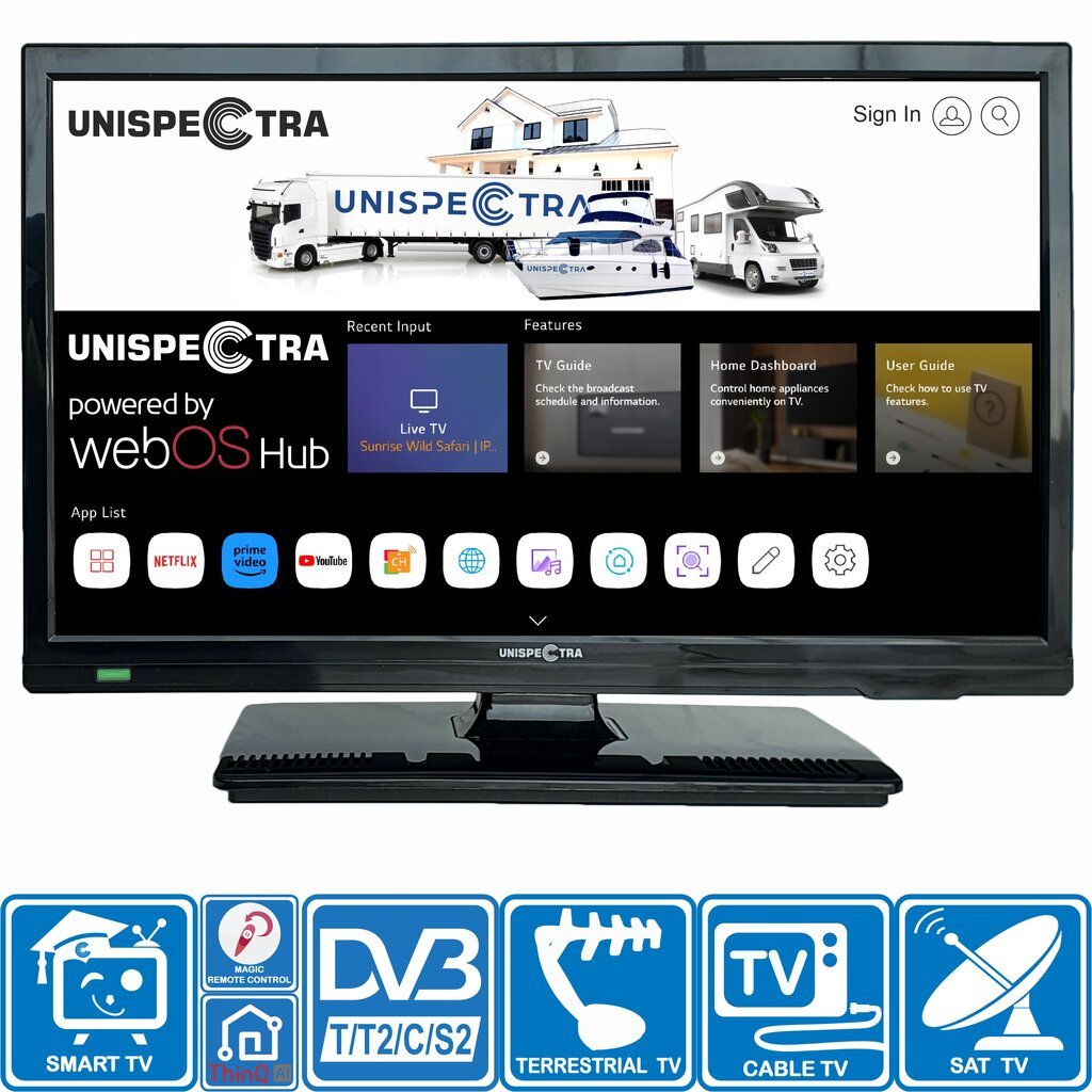 Unispectra 190T2S2W kaina ir informacija | Televizoriai | pigu.lt