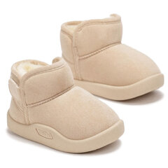 Žieminiai batai mergaitėms C960, smėlio spalvos kaina ir informacija | Žieminiai batai vaikams | pigu.lt