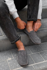 Mokasinai vyrams Baolikang E502-3, pilki цена и информация | Мужские ботинки | pigu.lt