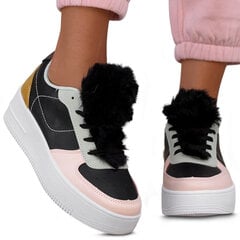 Кожаные туфли Korni черные 36 2CD-1459 BLACK 36 цена и информация | Спортивная обувь, кроссовки для женщин | pigu.lt