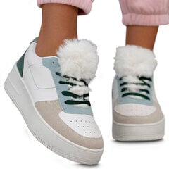 Кожаные туфли Korni зеленые 36 2CD-1459 GREEN 36 цена и информация | Спортивная обувь, кроссовки для женщин | pigu.lt