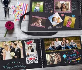 Juodos odos scrapbooking albumas kaina ir informacija | Rėmeliai, nuotraukų albumai | pigu.lt