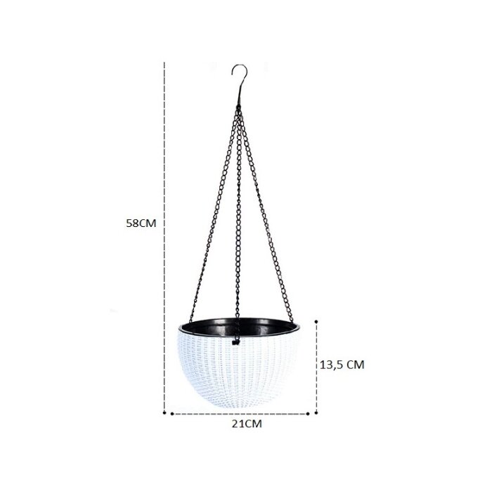 Pakabinamas gėlių vazonas, 21cm kaina ir informacija | Vazonai | pigu.lt