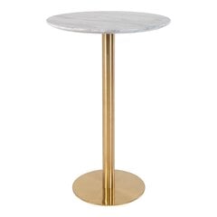 Товар с повреждением. Обеденный стол Bolzano, 70x105 см, белый/золотой цена и информация | Товары с повреждениями | pigu.lt