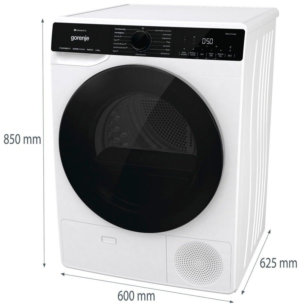 Gorenje DPNA93W kaina ir informacija | Džiovyklės | pigu.lt