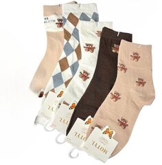 Kojinės moterims, įvairių spalvų, 5 poros kaina ir informacija | Moteriškos kojinės | pigu.lt