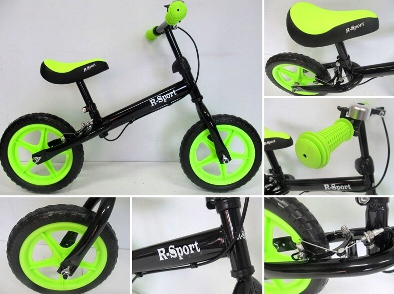 Bėgimo dviratis R-Sport Bicycle R4 12", juodas kaina ir informacija | Dviračiai | pigu.lt