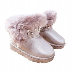 Žieminiai batai mergaitėms, sidabro spalvos цена и информация | Ботинки детские | pigu.lt