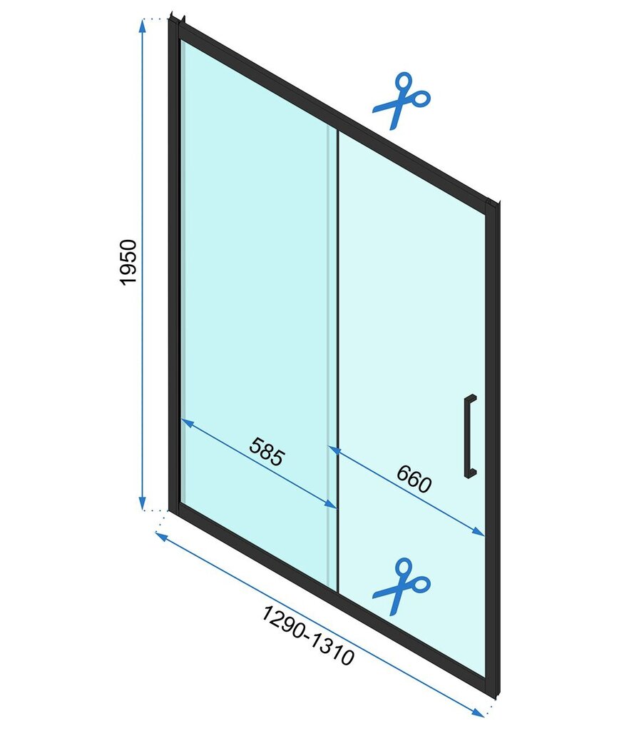 Greitas skaidrės juodo kampo dušo kabina 100x100 цена и информация | Dušo kabinos | pigu.lt