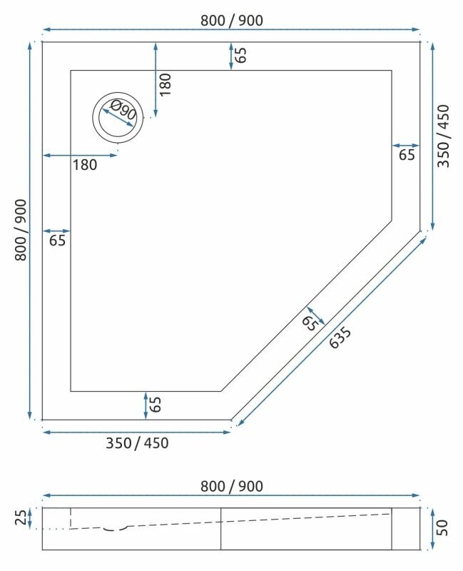 Rea 90x90 dušo kabina kaina ir informacija | Dušo kabinos | pigu.lt