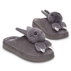 Женские тапочки Lapiti с кроликом KP08-9 D GRAY цена и информация | Детские тапочки, домашняя обувь | pigu.lt