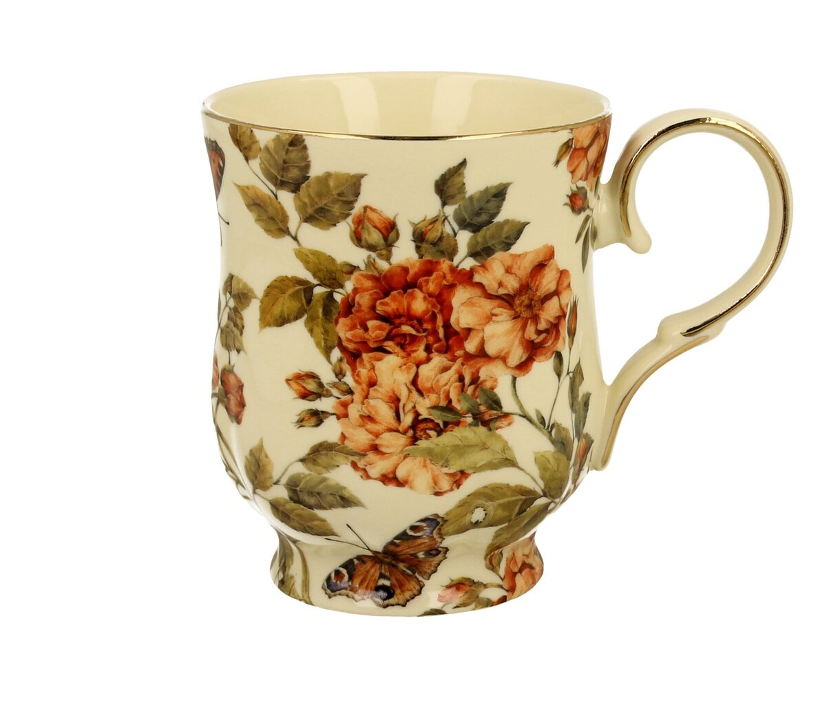 Porceliano puodelis Herbal Roses, 450 ml цена и информация | Taurės, puodeliai, ąsočiai | pigu.lt