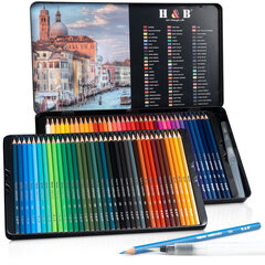 Akvareliniai spalvoti pieštukai Ragi, 72 spalv. kaina ir informacija | Piešimo, tapybos, lipdymo reikmenys | pigu.lt