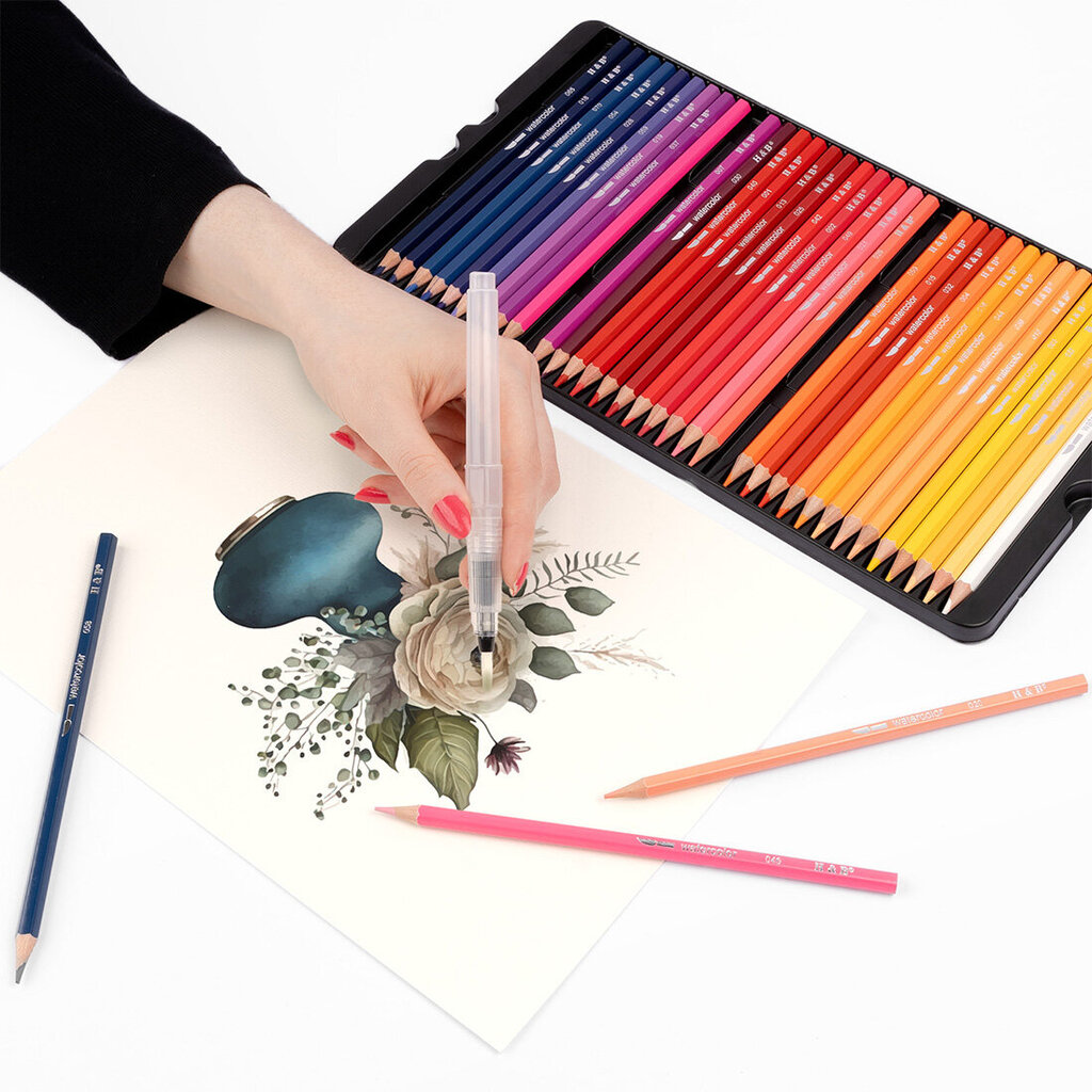 Akvareliniai spalvoti pieštukai Ragi, 72 spalv. цена и информация | Piešimo, tapybos, lipdymo reikmenys | pigu.lt