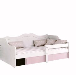 Vaikiška lova su čiužiniu ir stalčiumi 160x80 cm, rožinė kaina ir informacija | Vaikiškos lovos | pigu.lt