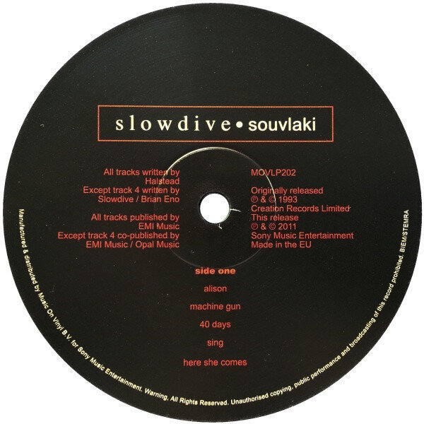 Vinilinė plokštelė Slowdive Souvlaki kaina ir informacija | Vinilinės plokštelės, CD, DVD | pigu.lt