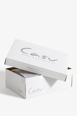 Черные лакированные мокасины с украшением женские кожаные стельки Casu D23WX7-BP 100931-F цена и информация | Женские туфли | pigu.lt