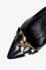 Женские черные лакированные туфли на шпильке с украшением Casu D23WX8-B 100934-N цена и информация | Женские туфли | pigu.lt