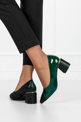 Зеленые женские туфли с декоративным каблуком и кожаной стелькой Casu ER23WX5-G 100960-N цена и информация | Женские туфли | pigu.lt
