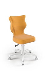 Biuro kėdė Petit White Velvet 35, geltona kaina ir informacija | Biuro kėdės | pigu.lt
