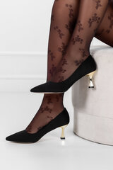 Черные женские туфли с кожаной стелькой и чашеобразным каблуком Casu D23WX10-B 100991-N цена и информация | Женские туфли | pigu.lt