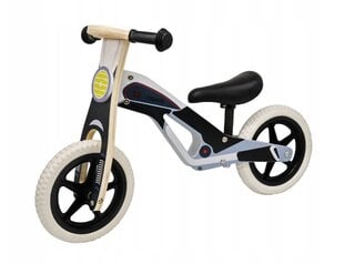 Беговел Деревянные игрушки F1F3-56246 12 дюймов Черный цена и информация | Балансировочные велосипеды | pigu.lt