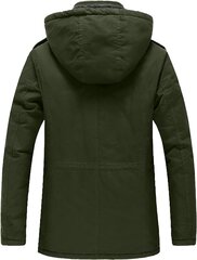 Мужская зимняя куртка Uoiuxc,  зеленая цена и информация | Мужские куртки | pigu.lt