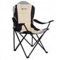 Sulankstoma turistinė kėdė Springos CS0005, 110x36 cm, juoda/smėlio spalvos kaina ir informacija | Turistiniai baldai | pigu.lt
